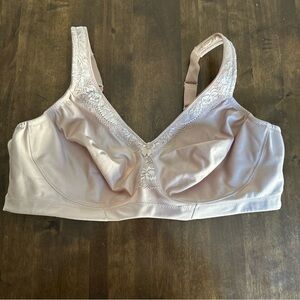 Glamorise Bra 46C Wireless Comfy Adjustable Sexy Everyday Comfort Support 💕